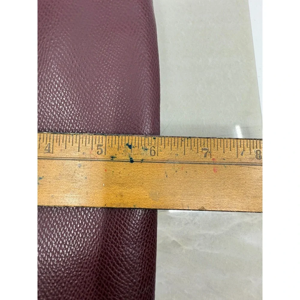 Coach Womens Burgundy Leopard Leather Small Shoulder Bag 10"x6" Classic Chrome - Picture 10 of 10